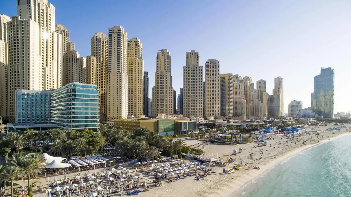 Пляж JBR в Дубае